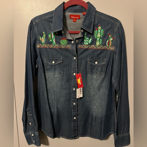 Tops - Women’s Panhandle Denim Cactus Pearl Snap (BRAND NEW)